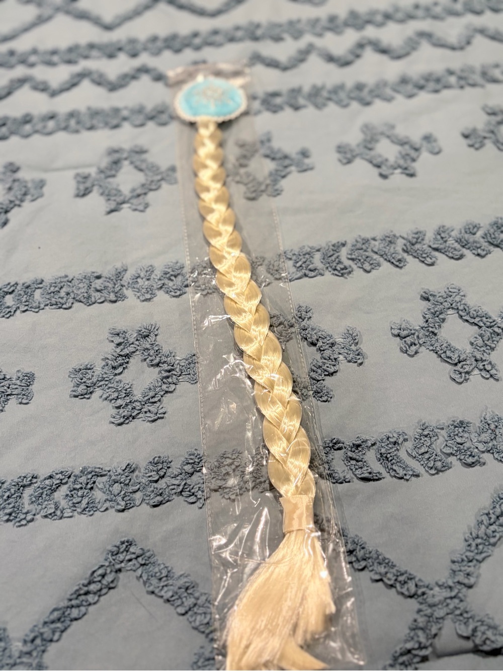 Frozen Elsa Blonde Braid Hair Clip Snowflake Princess Costume Accessory-New